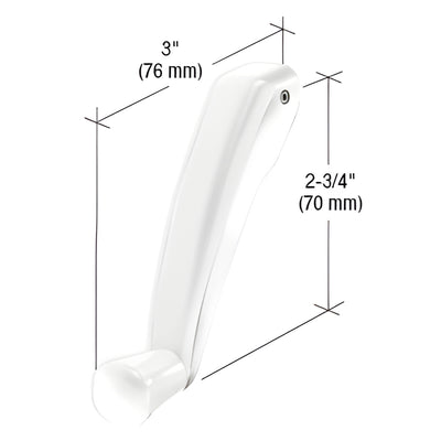 CRL White Truth® Maxim Folding Door Handle Replacement