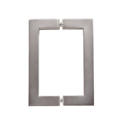 CRL Satin Nickel Back-to-Back 6" x 6" Square Tubing Glass Door Pull