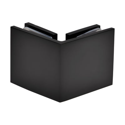 CRL Matte Black Square 90° Glass-to-Glass Clamp for Frameless Shower