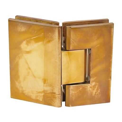 CRL Unlacquered Brass Vienna 045 Series 135° Glass-to-Glass Hinge – Durable, Stylish Desig