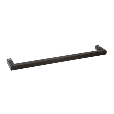 CRL 18 in Matte Black SQ Square Tubing Wall-Mount Towel Bar