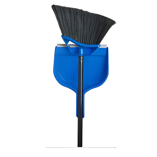 10" Mars Angle Broom with 48" Handle and Clip on Dust Pan – 12/Case