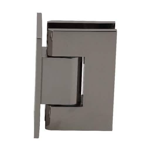 CRL Polished Nickel Geneva 337 Series Adjustable Wall Mount Hinge - Full Back Plate