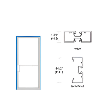 CRL-U.S. Aluminum 36x84 Non-Impact Butt-Hung Door Frame 1.75x4.5 LH