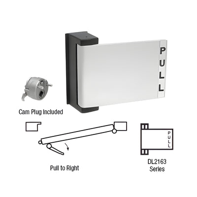 CRL Aluminum Push-Pull Paddle Door Handle, Universal Right-Hand