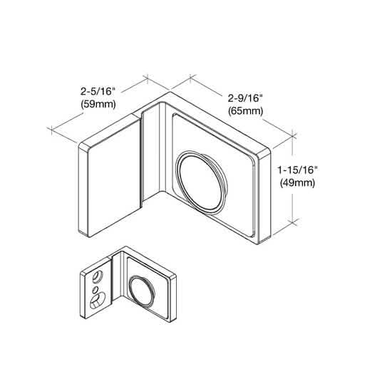 Brushed Bronze Lugano Series Wall Mount Bracket for secure and stylish installations.
