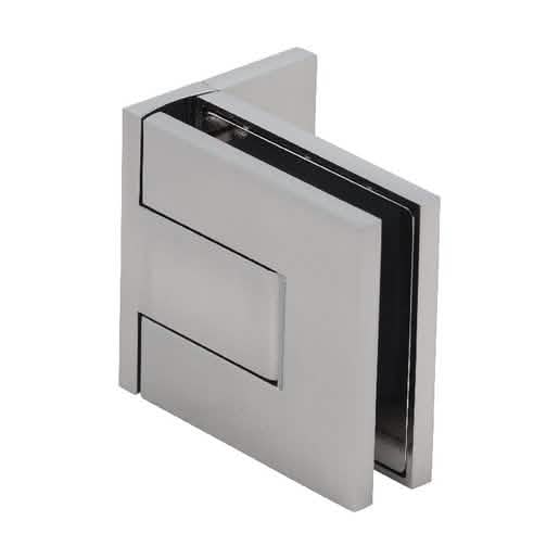 CRL Brushed Nickel Palermo Wall Mount Offset Back Plate Hinge - Adjustable and Sleek Desig