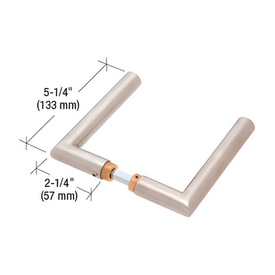 CRL PTH Brushed Stainless Steel Modern Door Lever Handle