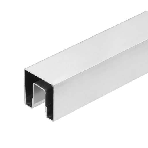 CRL Brushed Stainless Steel 2" Square Corner Cap Rail for 1/2" to 5/8" Glass Installation