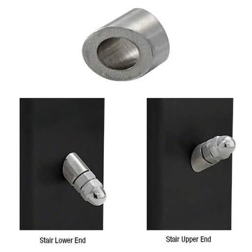 316 Stainless Steel Beveled Washer, Small Hole for 1/8" Cable - Durable & Rust-Resistant