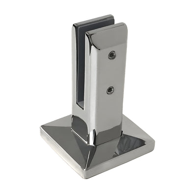 CRL Square Surface-Mount Glass Spigot 2205 Polished Stainless