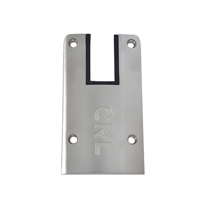 4" Brushed Stainless Steel Square End Cap with Filler | CRL DRX™