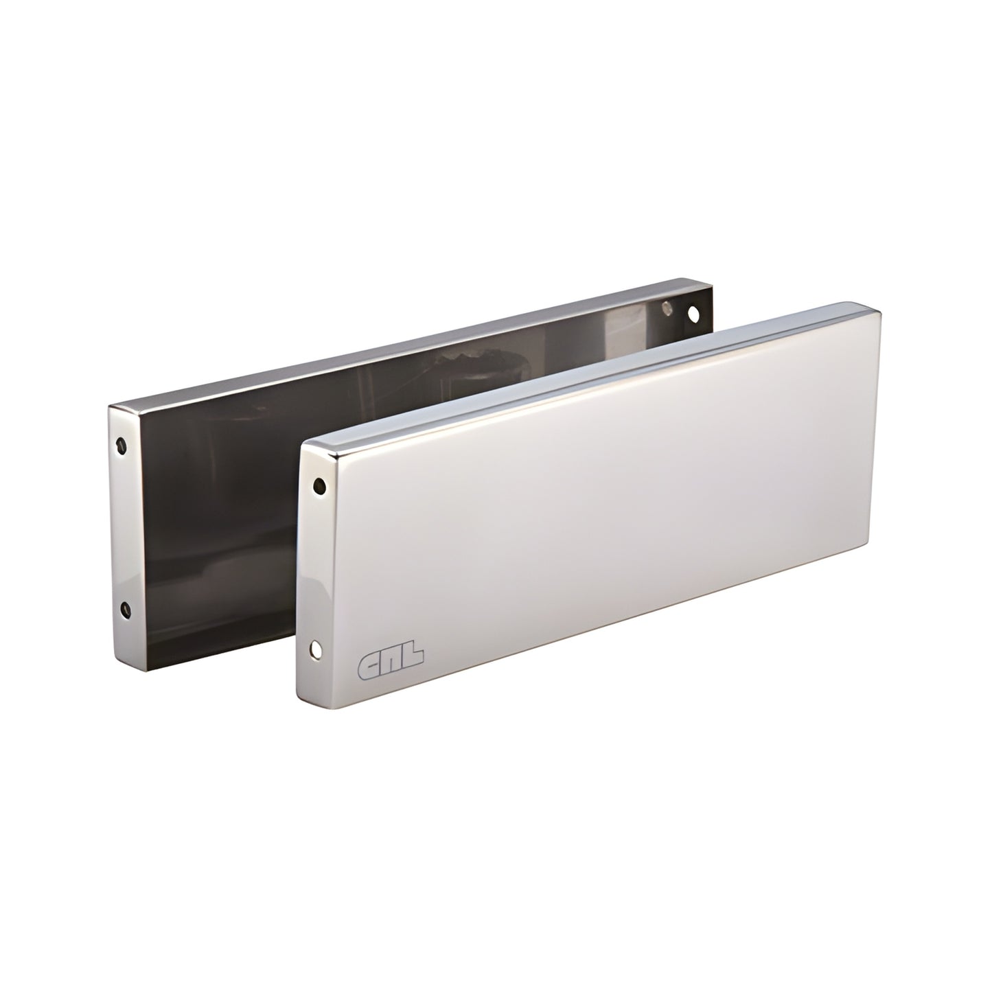 H100ECPS polished stainless steel cladding for Oil Dynamic patch fitting, slim rectangular hinge cover