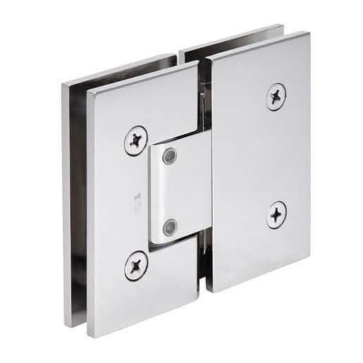 CRL Vienna 380 Series Adjustable 180° Glass Hinge in Polished Nickel - Elegant & Durable
