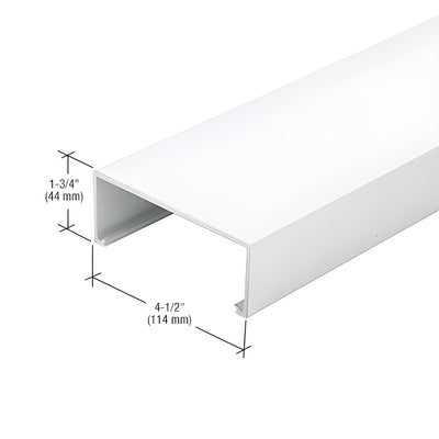 CRL-U.S. Aluminum Center-Hung Door Header 21'-4" White KYNAR