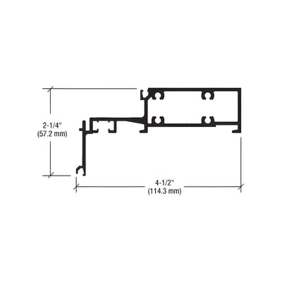 CRL-U.S. Aluminum White KYNAR® Paint Horizontal 2-1/4" x 4-1/2" - 24'-2"
