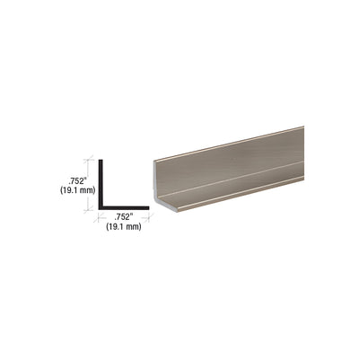 CRL Brushed Nickel 3/4" Aluminum Angle Extrusion