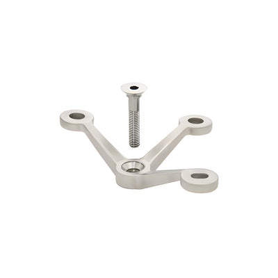 CRL Brushed Stainless Mini-Post Mount 3-Arm Spider Fitting
