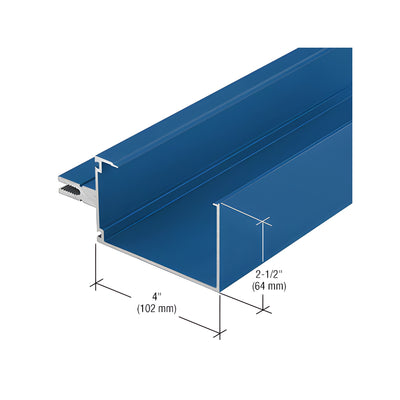 CRL-U.S. Aluminum 4" Open Back Horizontal Mullion, Custom Paint - 24'-2"