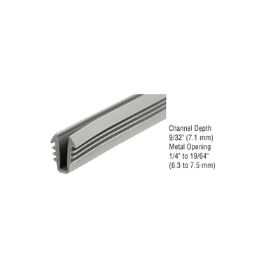 CRL Gray Glazing Vinyl 9/32" Channel Depth 1/4" to 19/64" Metal Opening - 1000' Roll