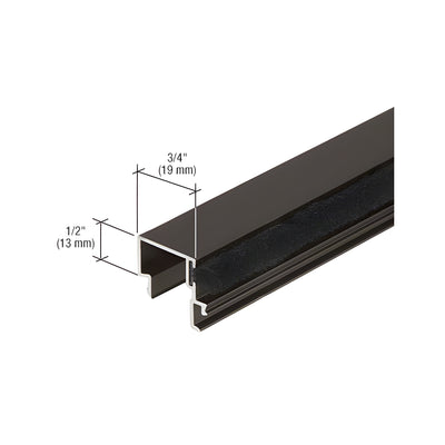 CRL-U.S. Aluminum Snap-In Door Stop with Weatherstrip, Bronze Black Anodized - 21'-2"