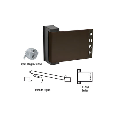 CRL Dark Bronze Universal Push-Pull Paddle Handle - Push to Right