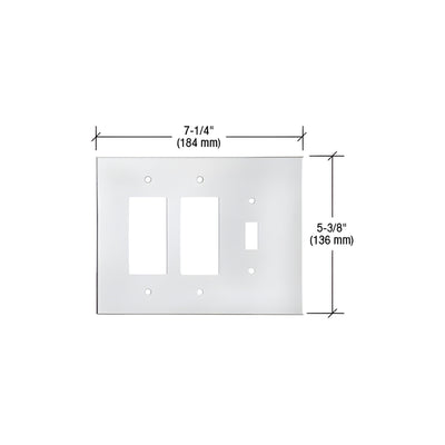 CRL Clear Double Designer Switch Acrylic Mirror Plate