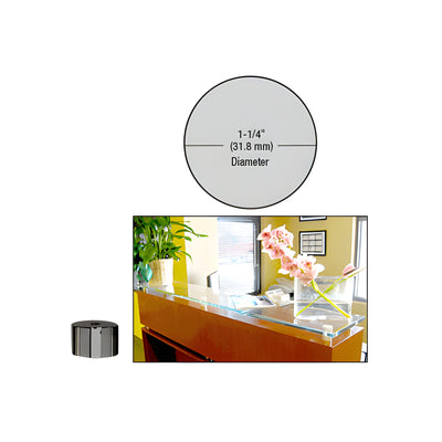 CRL Gun Metal 1-1/4" Diameter by 3/4" Standoff Base