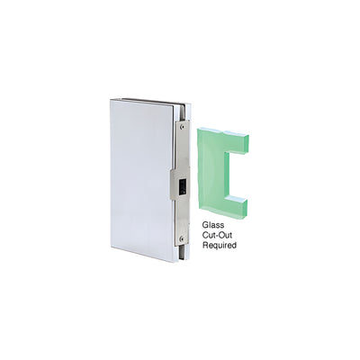 CRL Polished Stainless 6" x 10" Center Lock Glass Keeper
