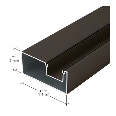 CRL-U.S. Aluminum Window Wall Hollow Door Jamb - 21'-9", Dark Bronze/Black Anodized Class 1