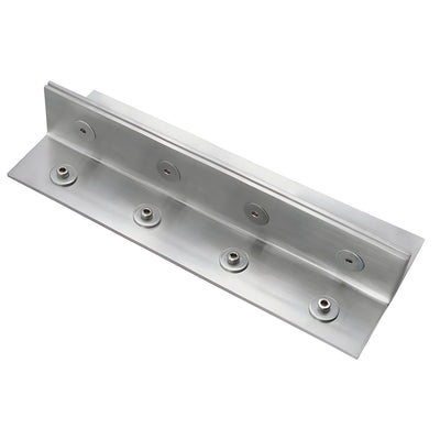 CRL 316 Brushed Stainless 16" Fin Top/Bottom Shoe Fitting for 3/4" Glass
