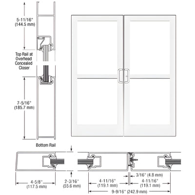 CRL-U.S. Aluminum IG500 StormFront Entrance Panic/Overhead Closer