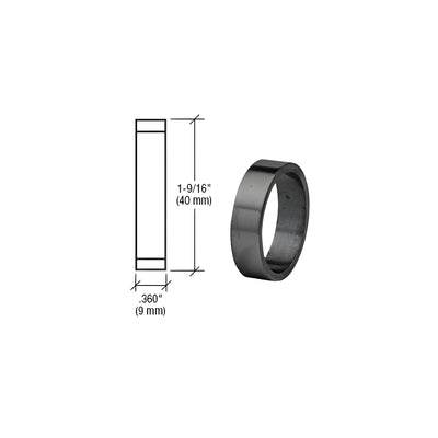 CRL Matte Black .360" Straight Cylinder Ring