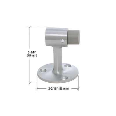 CRL Brushed Satin Chrome Finish Floor Mounted Heavy-Duty Door Stop