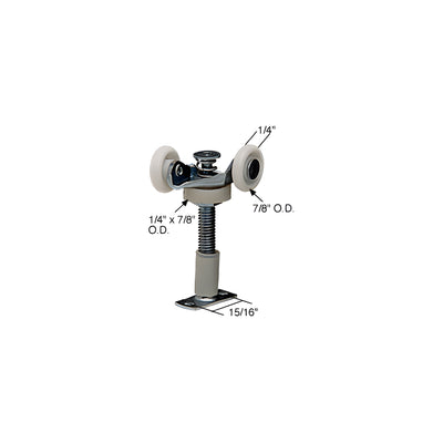 CRL 7/8" Twin Nylon Wardrobe Roller for Acme