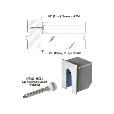 CRL Brushed Stainless Stabilizing End Cap for 11 Gauge Cap Railing