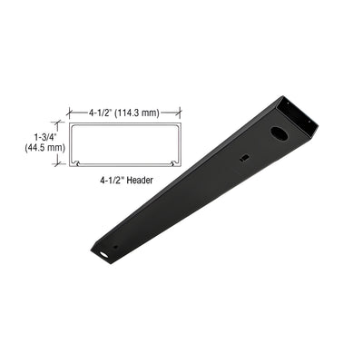 CRL Matte Black 4-1/2" x 82.5" Double Door Header