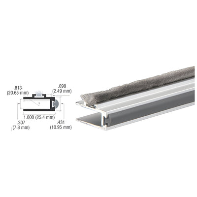 CRL Satin Anodized Deep Channel Dust Proof Rail with Bumper