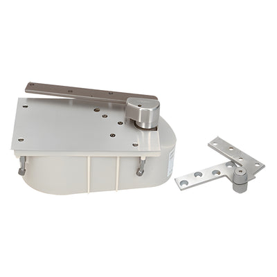 Rixson® Satin Chrome 27 Series Left Hand 3/4" Offset 105º Selective Hold Open Floor Mounted Closer - Complete Package
