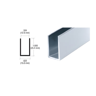 CRL Satin Anodized 1/2" Aluminum U-Channel