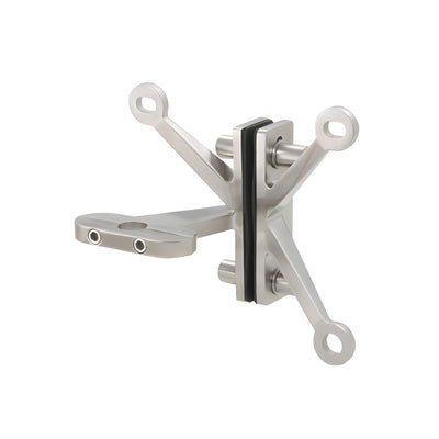 CRL Left Hand 316 Brushed Stainless Steel Three Arm Fin Mount Heavy-Duty Pivot Bracket Only
