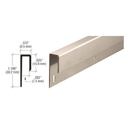 CRL Brushed Nickel 1/4" Deep Nose Aluminum J-Channel
