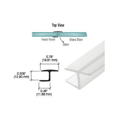 CRL 'Y' Jamb Seal with Soft Leg for 1/2" Glass
