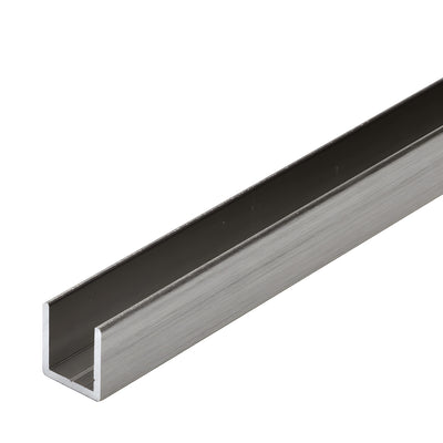 CRL Brushed Nickel 1/2" Fixed Panel Shower Door Deep U-Channel - 144"