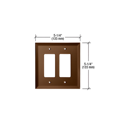 CRL Bronze Double Designer Glass Mirror Plate