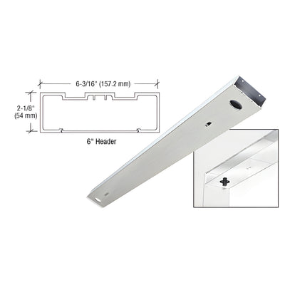 CRL Brushed Stainless 6" x 72" Double Door Header