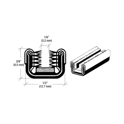CRL Flexible 96" Unbeaded Glass Run Channel for 1949 to 1966 Diamond-T, International and Dodge Trucks