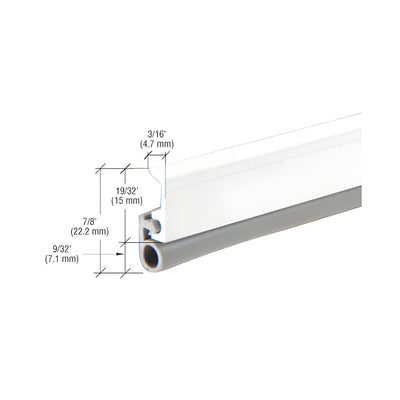 CRL White 36" x 84" Vinyl Bulb Seal Door Jamb Weatherstrip
