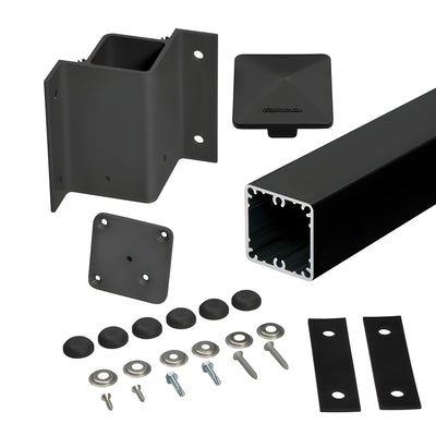CRL Matte Black 42" 100 Series 90º Inside Fascia Mount Post Kit