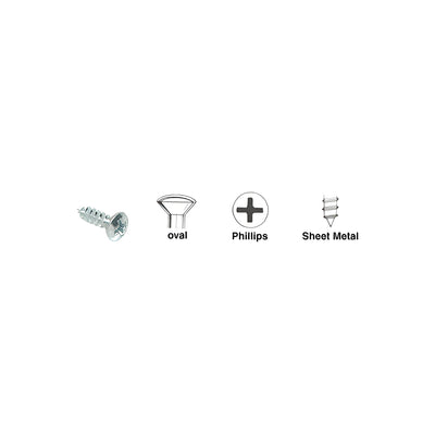 CRL 6 x 1-1/2" Oval Head Phillips Sheet Metal Screws